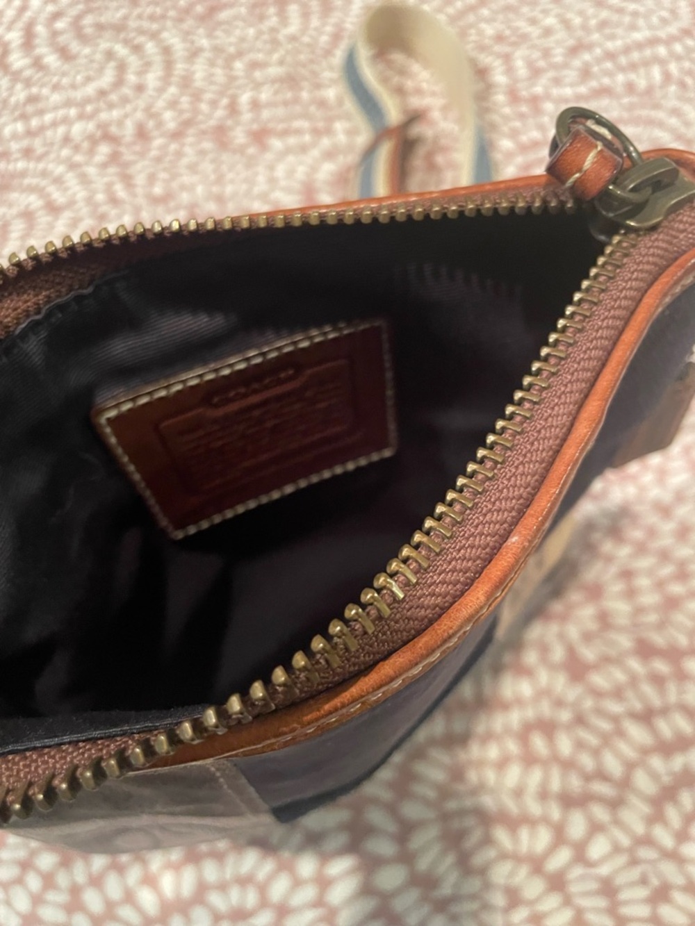 Coach Patchwork Crossbody Bag in Blue, Silver & Tan - Picture 5 of 6